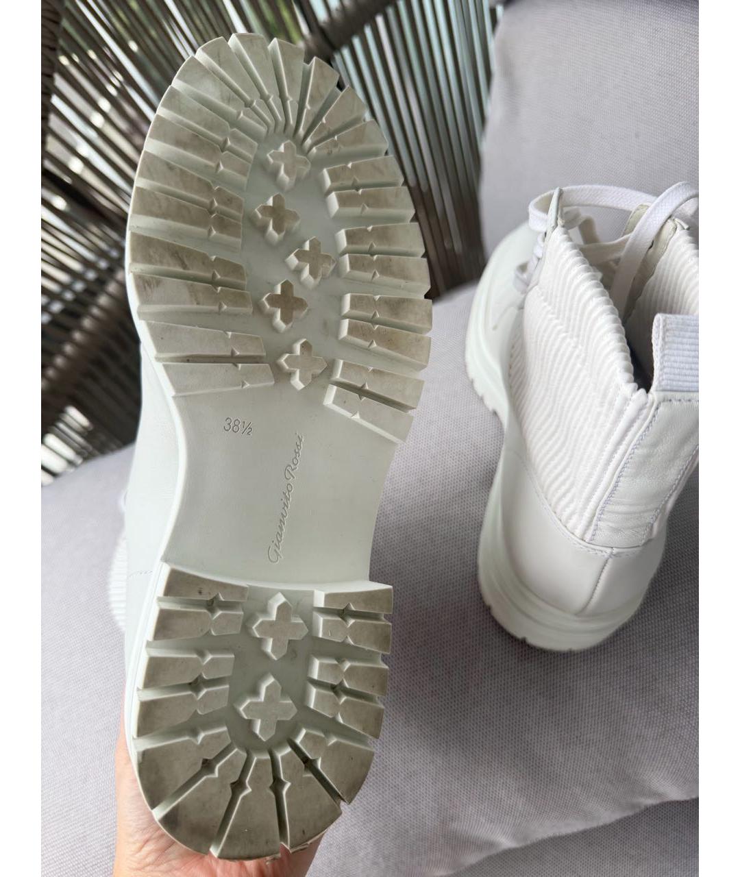 LOUIS VUITTON Белые кожаные ботинки, фото 5