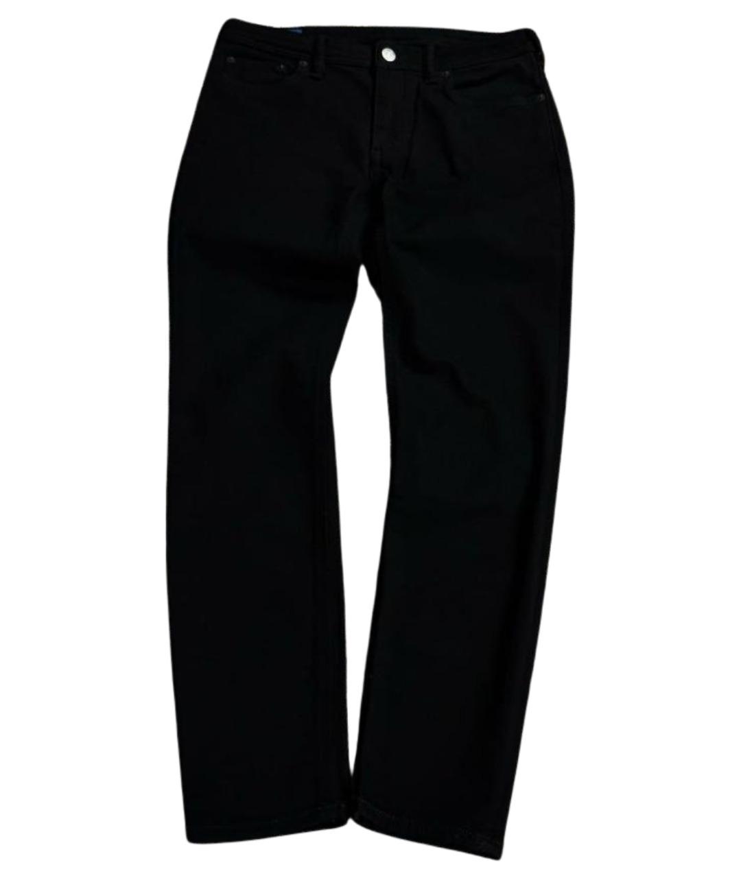 ACNE STUDIOS Черные хлопко-эластановые джинсы слим, фото 1