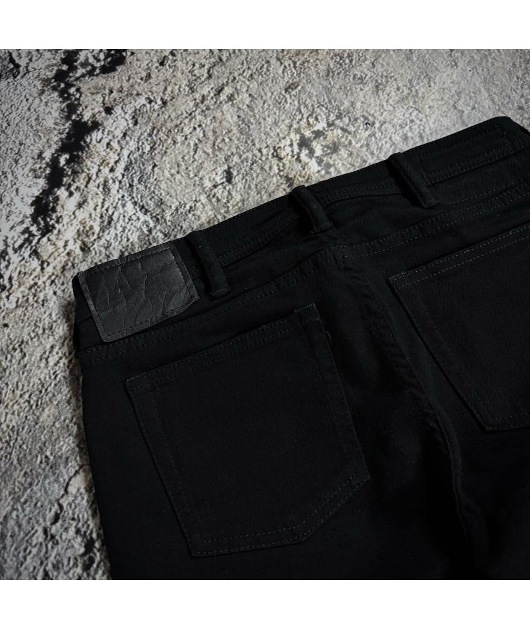 ACNE STUDIOS Черные хлопко-эластановые джинсы слим, фото 7