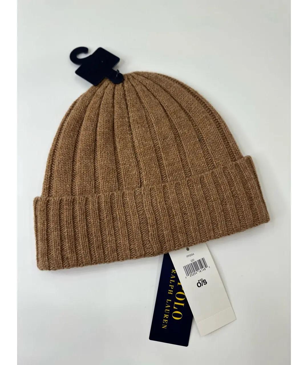 POLO RALPH LAUREN Бежевая шерстяная шапка, фото 4
