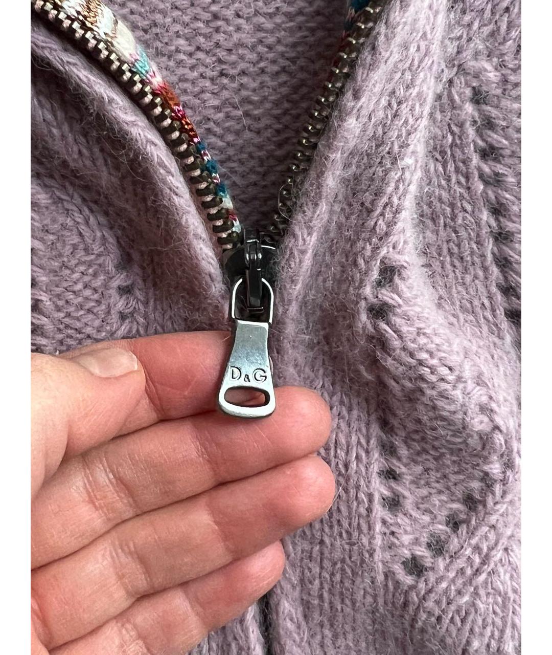 DOLCE&GABBANA Розовый шерстяной кардиган, фото 4