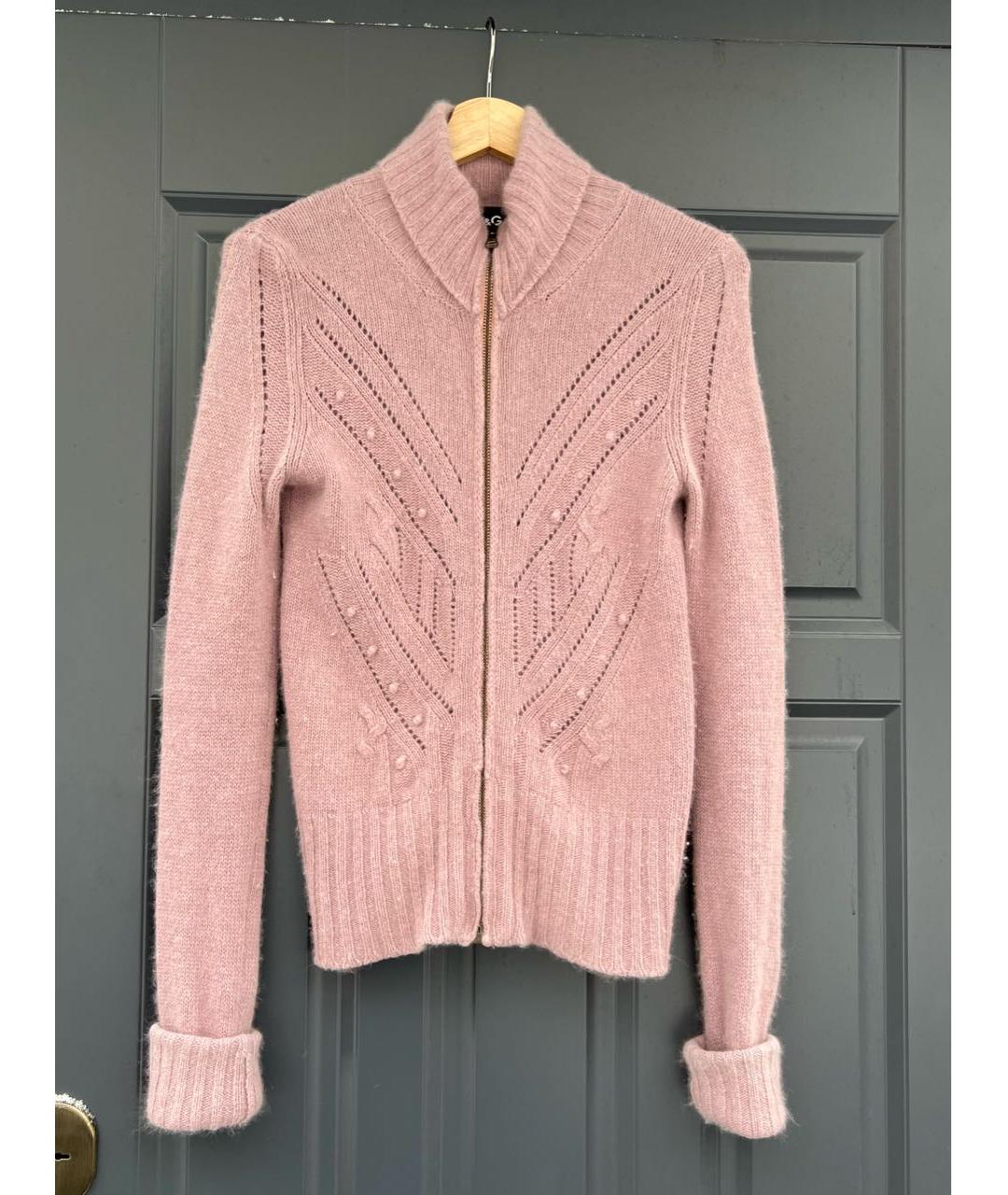 DOLCE&GABBANA Розовый шерстяной кардиган, фото 8