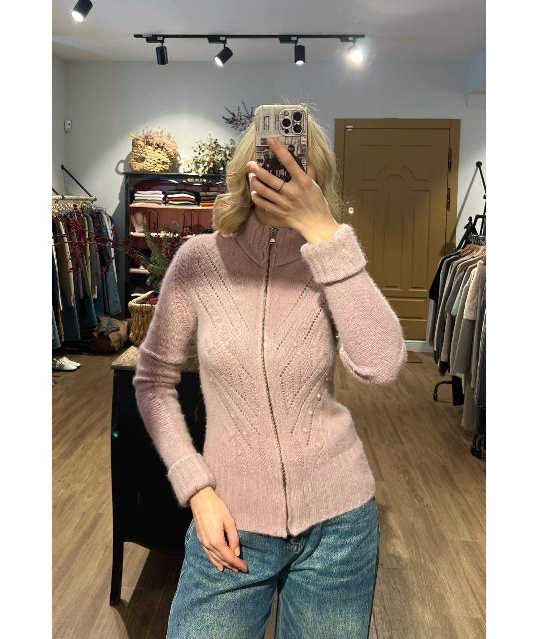 DOLCE&GABBANA Розовый шерстяной кардиган, фото 7