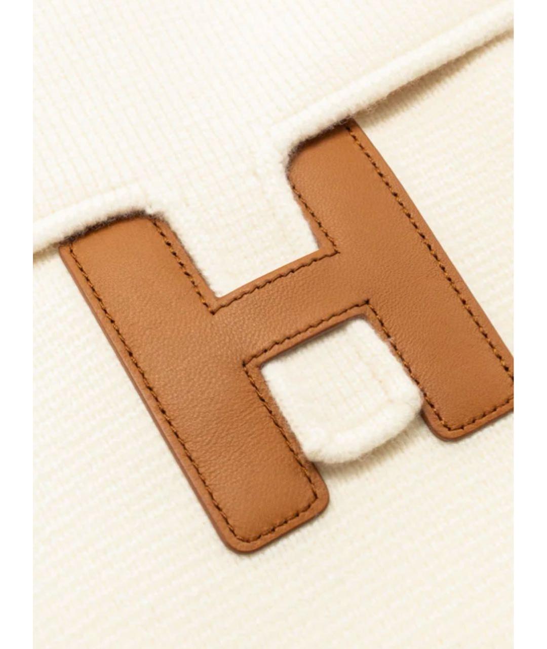 HERMES Бежевый шерстяной кардиган, фото 5