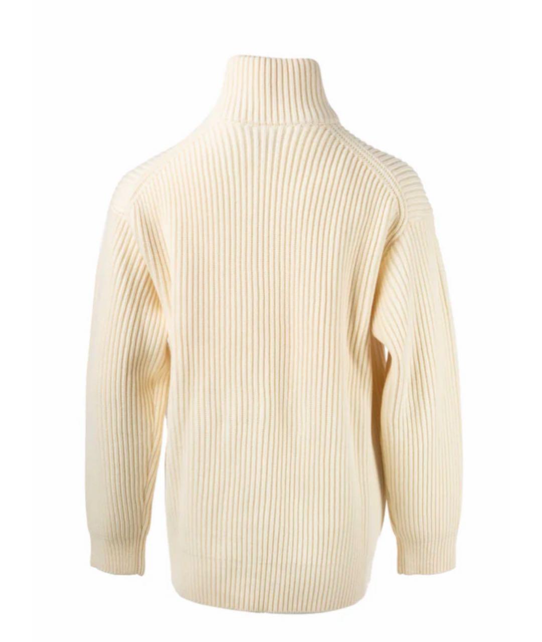 HERMES Бежевый шерстяной кардиган, фото 4