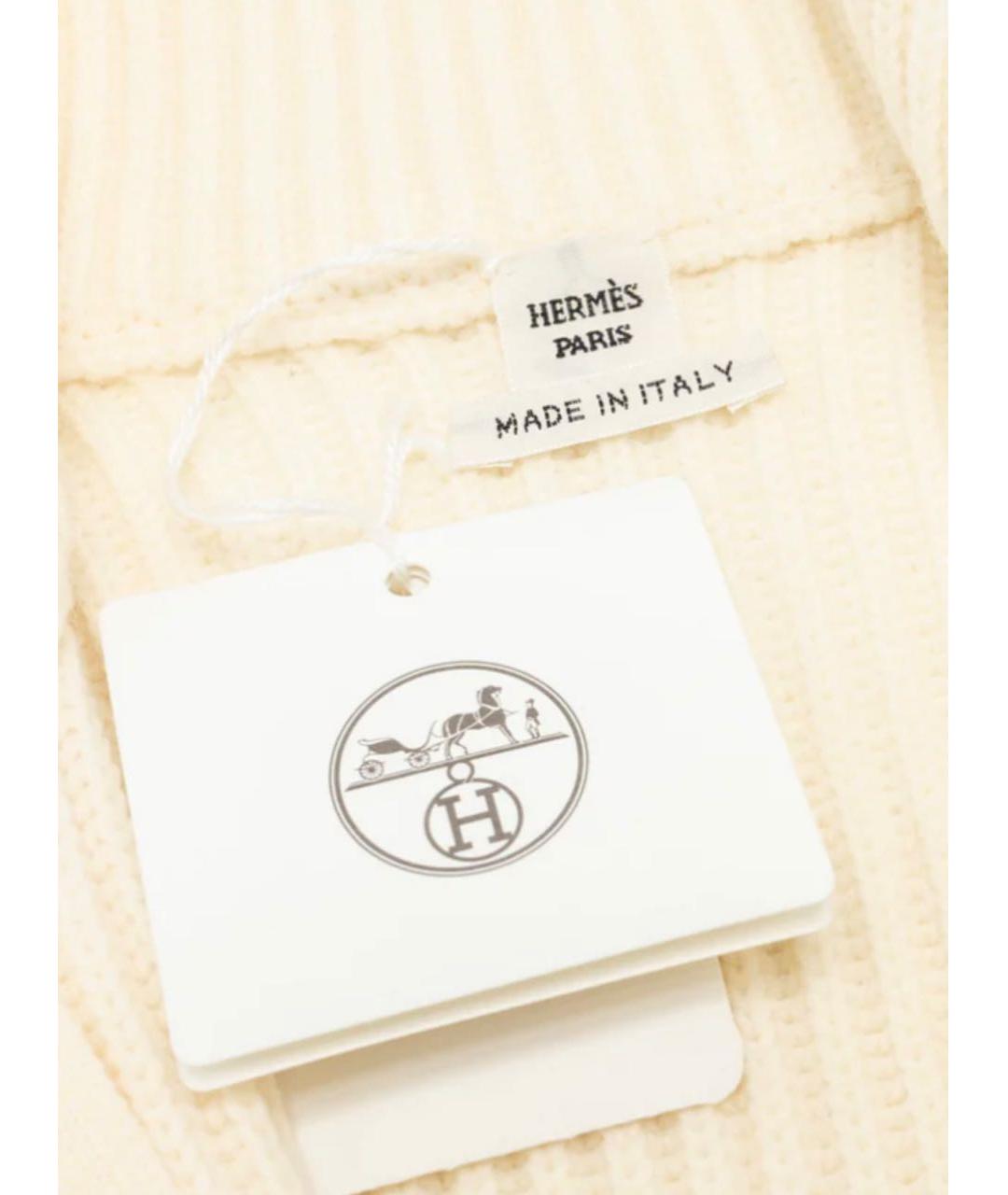 HERMES Бежевый шерстяной кардиган, фото 6