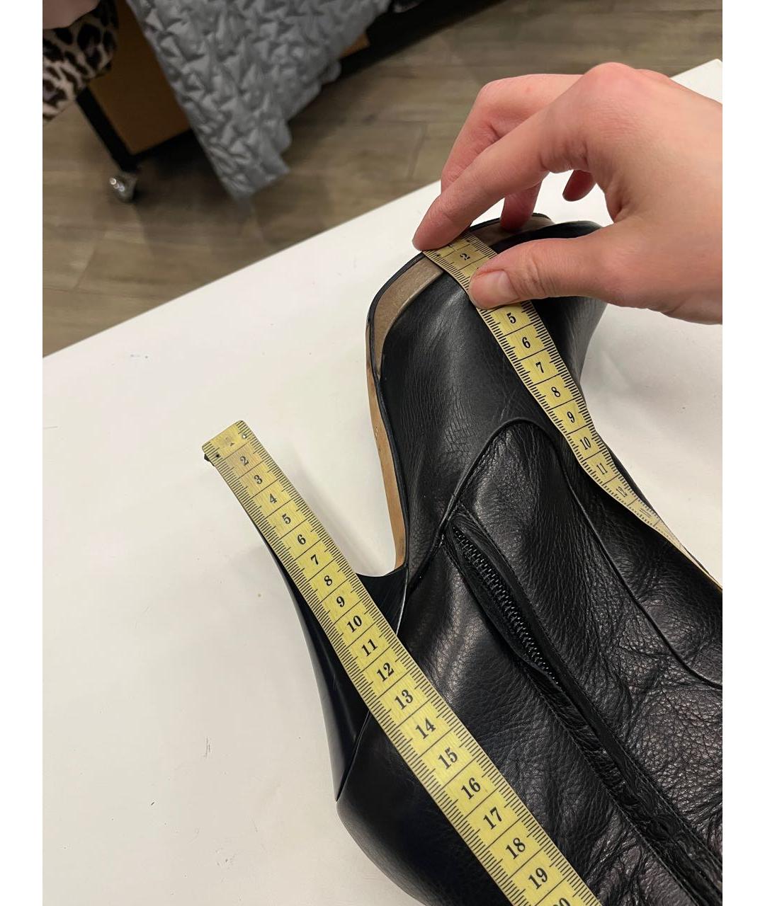 GIUSEPPE ZANOTTI DESIGN Черные кожаные ботфорты, фото 3