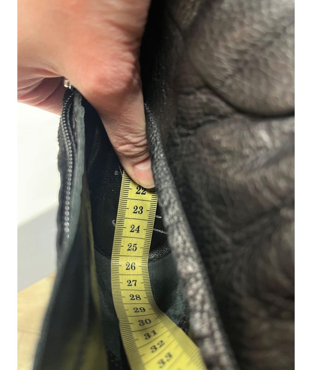 GIUSEPPE ZANOTTI DESIGN Черные кожаные ботфорты, фото 5