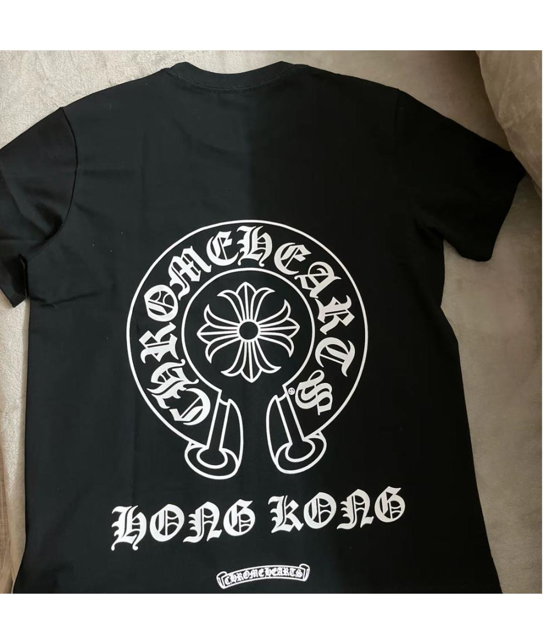 CHROME HEARTS Черная хлопковая футболка, фото 3