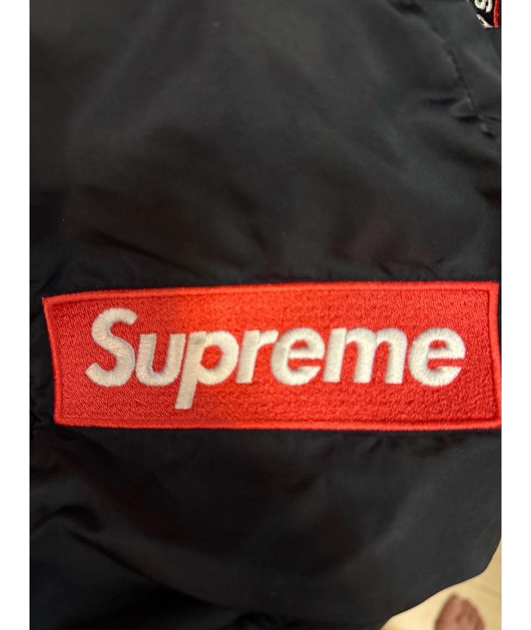 SUPREME Черная полиэстеровая куртка, фото 6