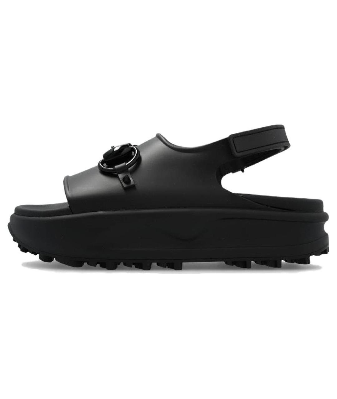 GUCCI Черные сандалии, фото 2