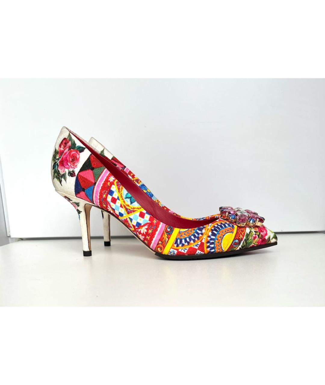 DOLCE&GABBANA Мульти текстильные туфли, фото 10