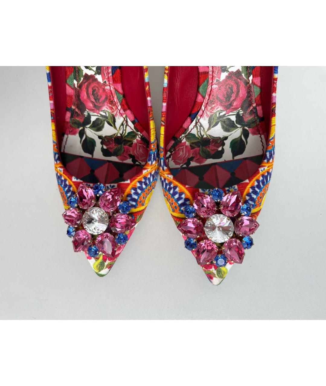 DOLCE&GABBANA Мульти текстильные туфли, фото 8