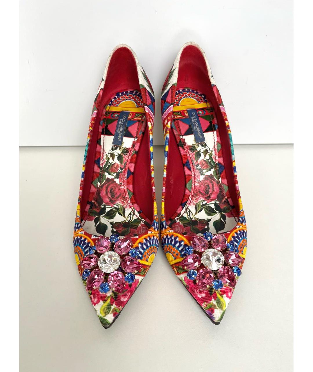 DOLCE&GABBANA Мульти текстильные туфли, фото 4