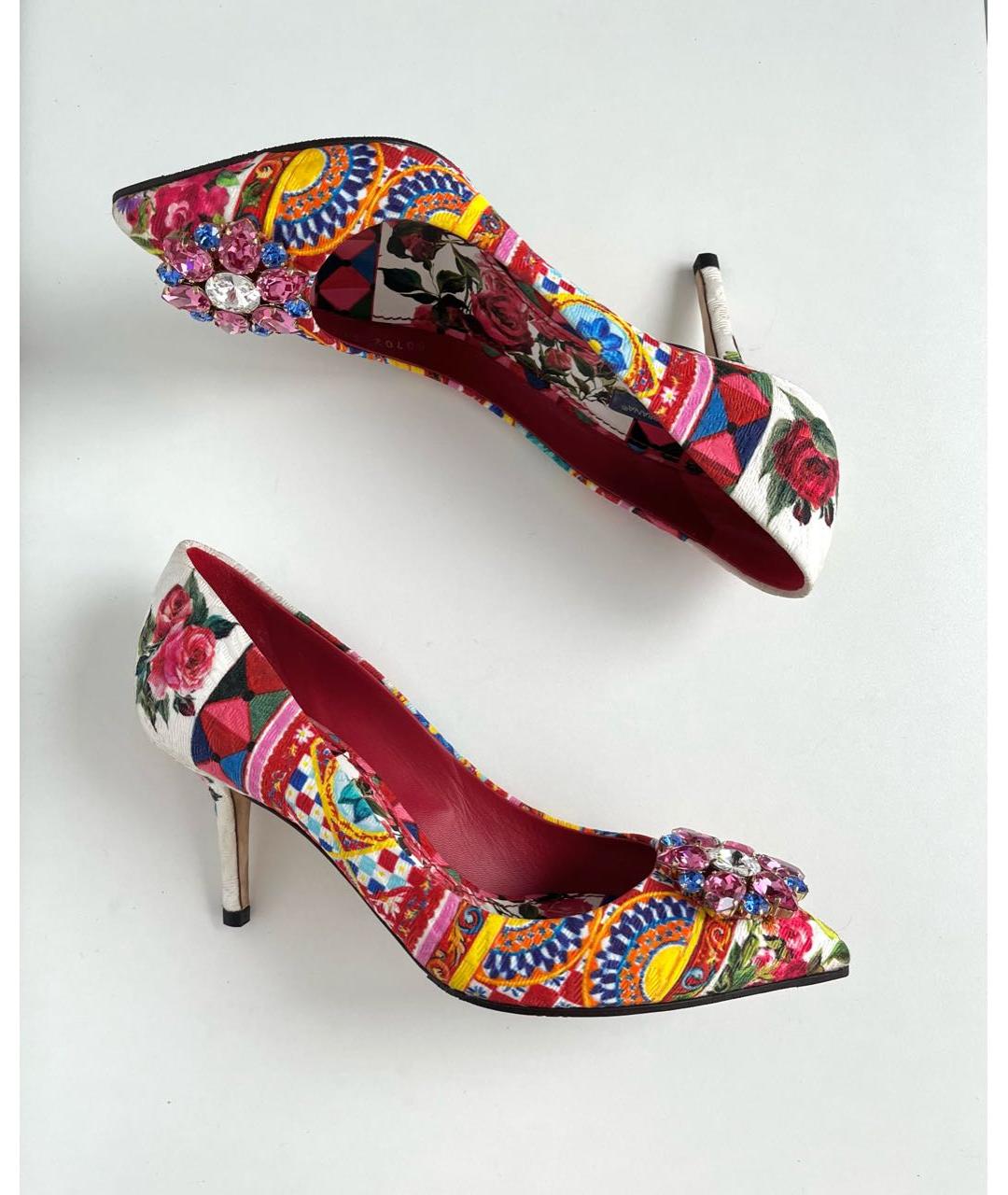 DOLCE&GABBANA Мульти текстильные туфли, фото 9