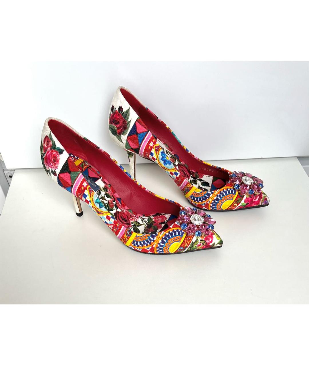 DOLCE&GABBANA Мульти текстильные туфли, фото 7