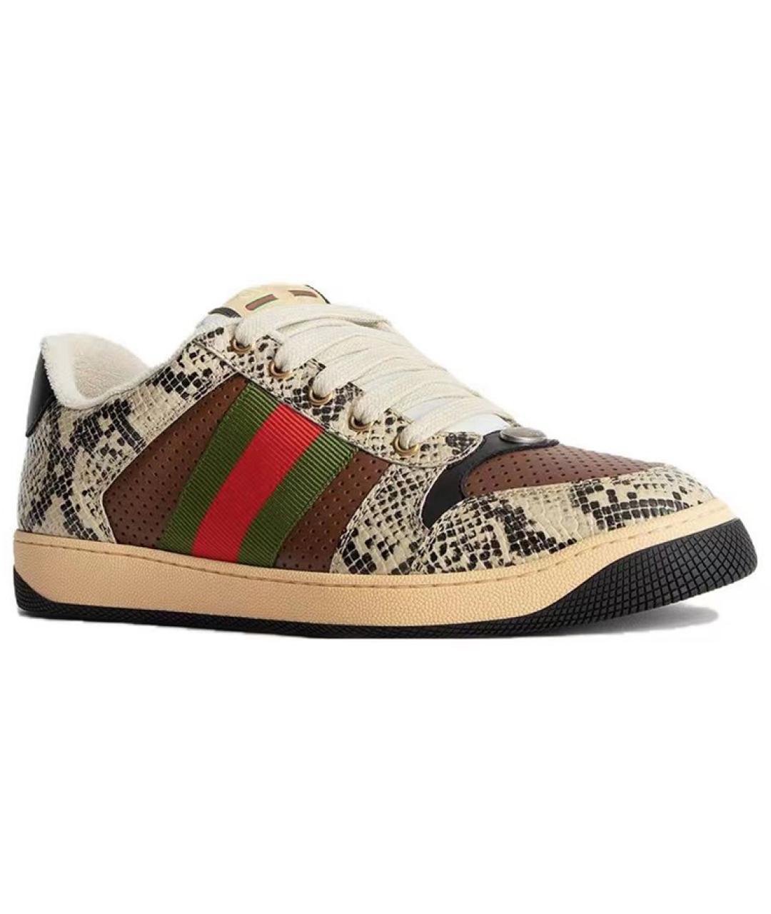 GUCCI Мульти кожаные кеды, фото 2