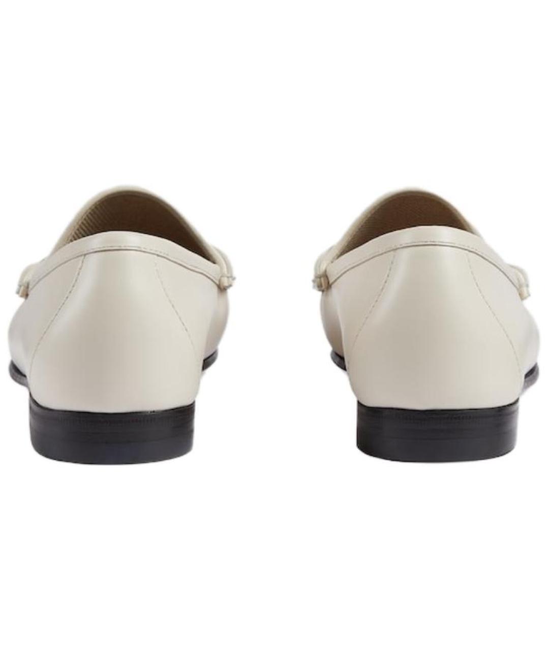 GUCCI Белые кожаные лоферы, фото 5