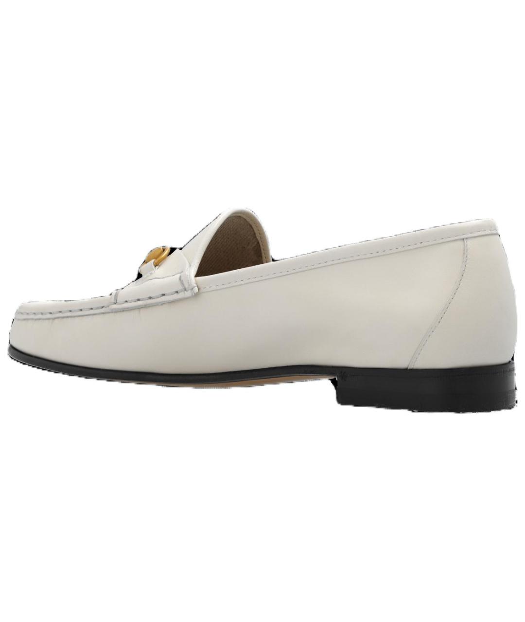 GUCCI Белые кожаные лоферы, фото 3