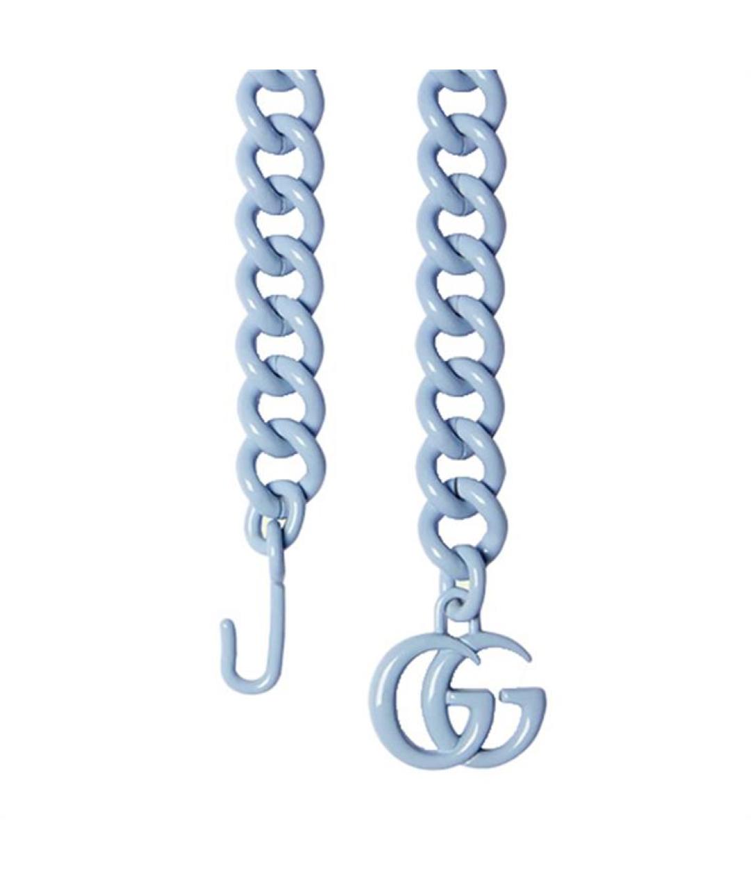 GUCCI Голубая кожаная сумка через плечо, фото 9