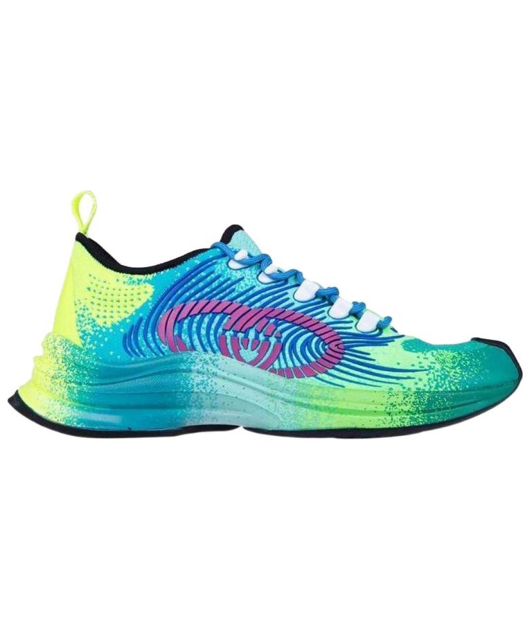 GUCCI Мульти текстильные высокие кроссовки / кеды, фото 5