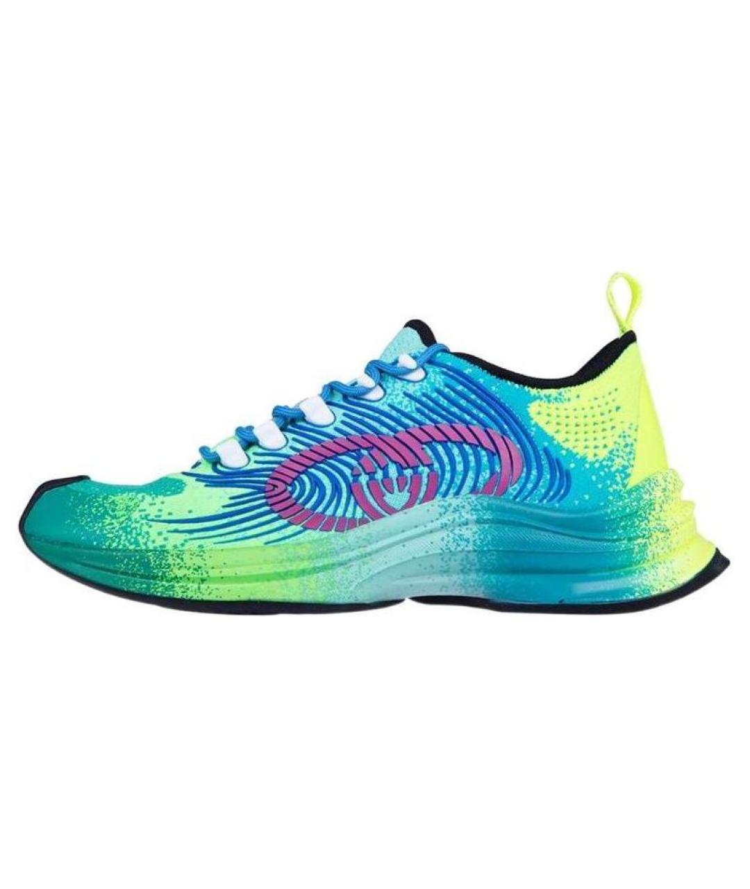 GUCCI Мульти текстильные высокие кроссовки / кеды, фото 2