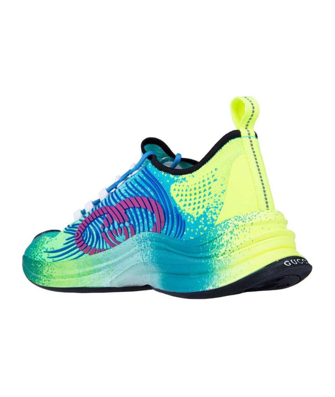 GUCCI Мульти текстильные высокие кроссовки / кеды, фото 4