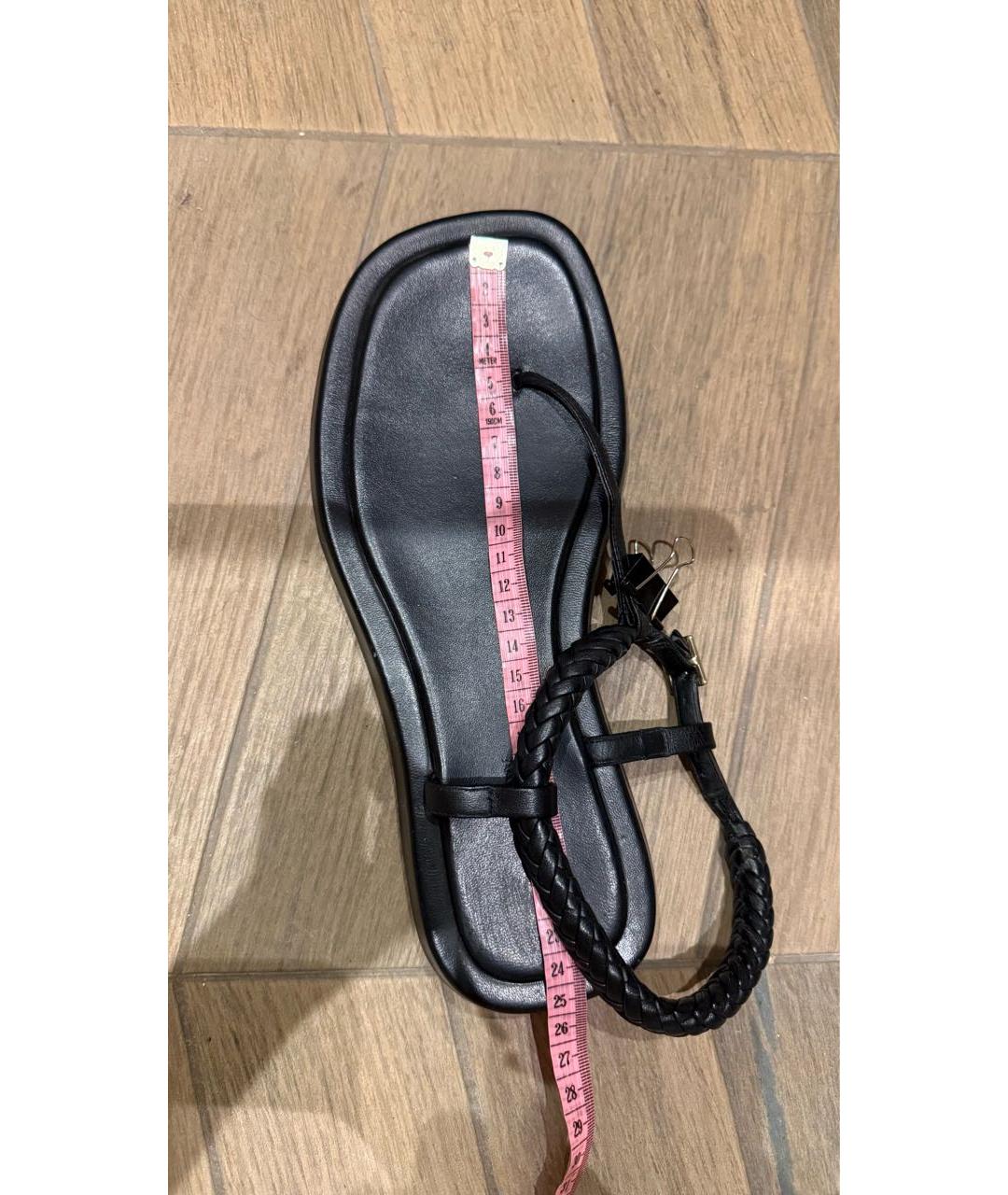 GIABORGHINI Черные кожаные босоножки, фото 3