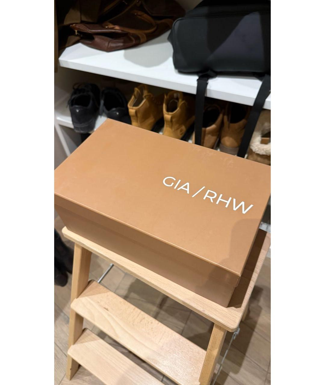 GIABORGHINI Черные кожаные босоножки, фото 4