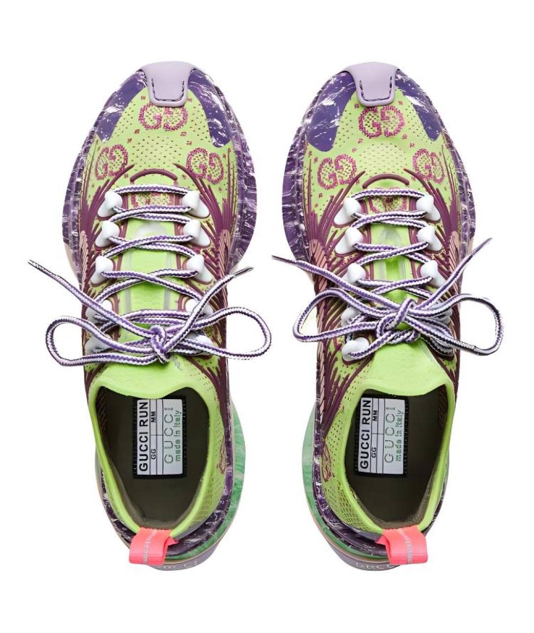 GUCCI Мульти текстильные кроссовки, фото 4