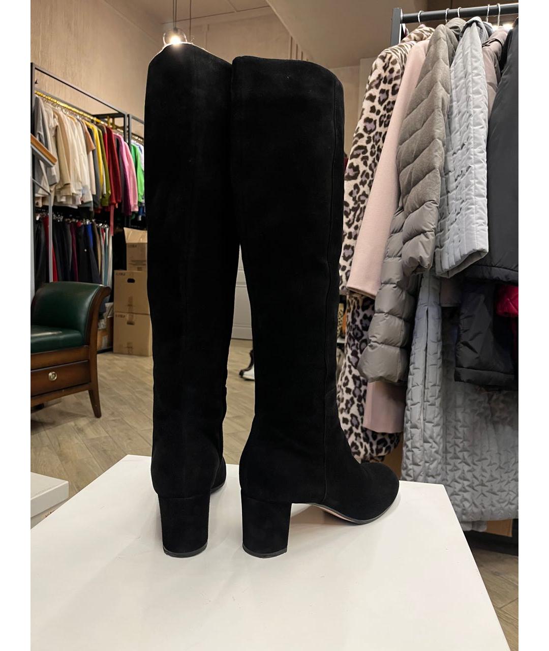 GIANVITO ROSSI Черные замшевые сапоги, фото 7