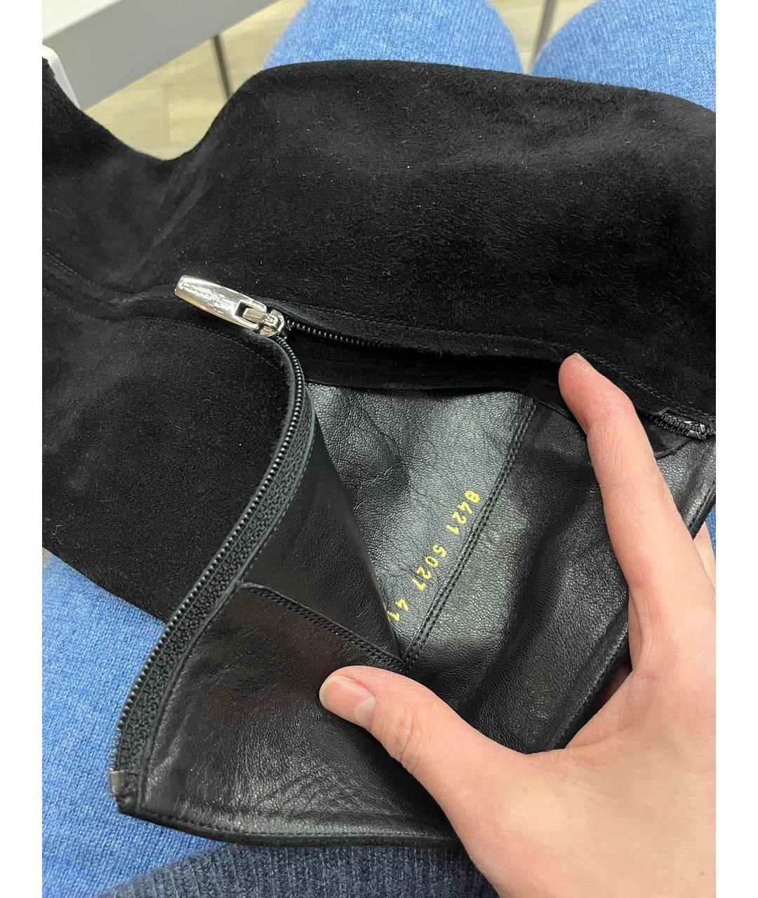 GIANVITO ROSSI Черные замшевые сапоги, фото 2