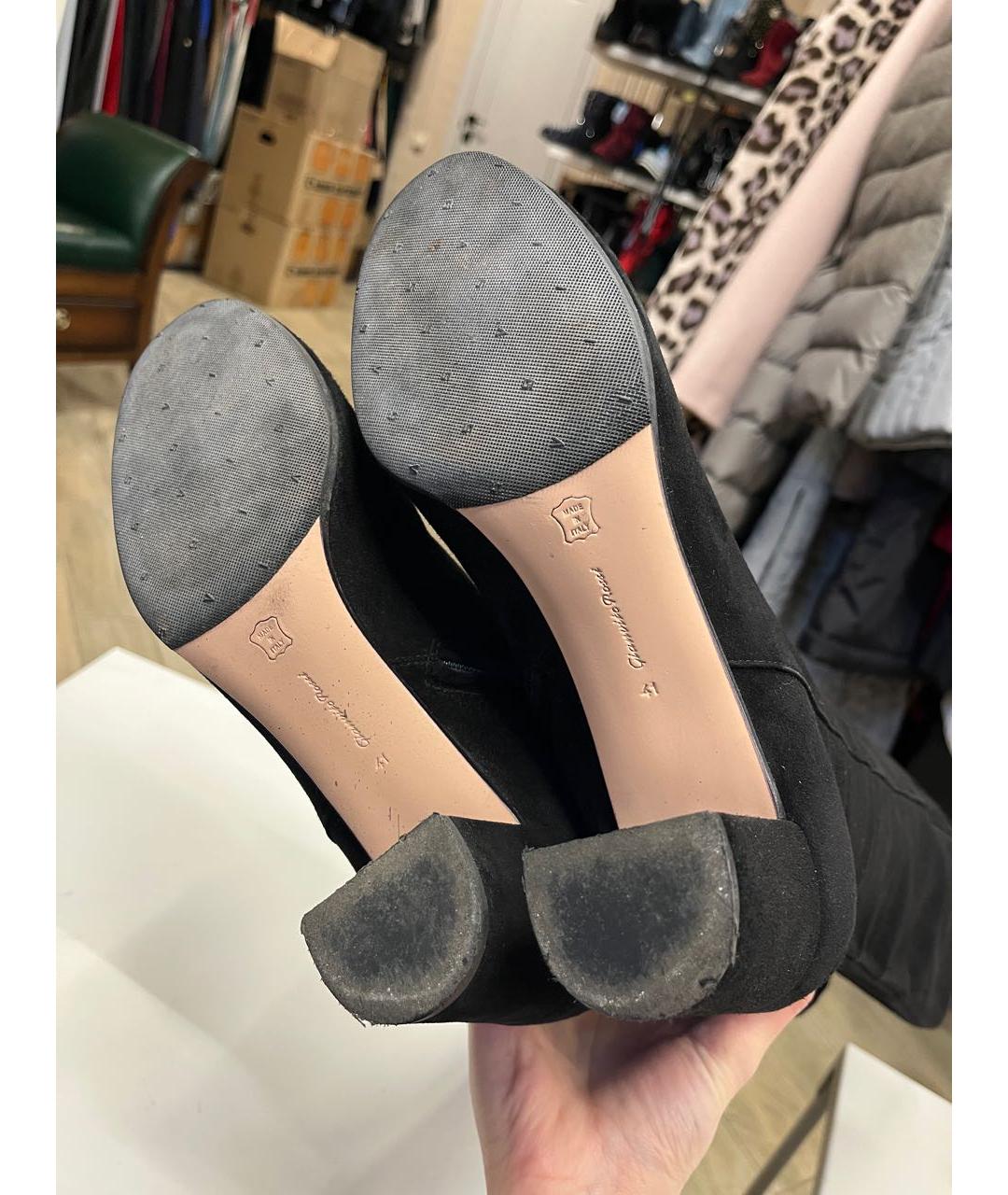 GIANVITO ROSSI Черные замшевые сапоги, фото 8