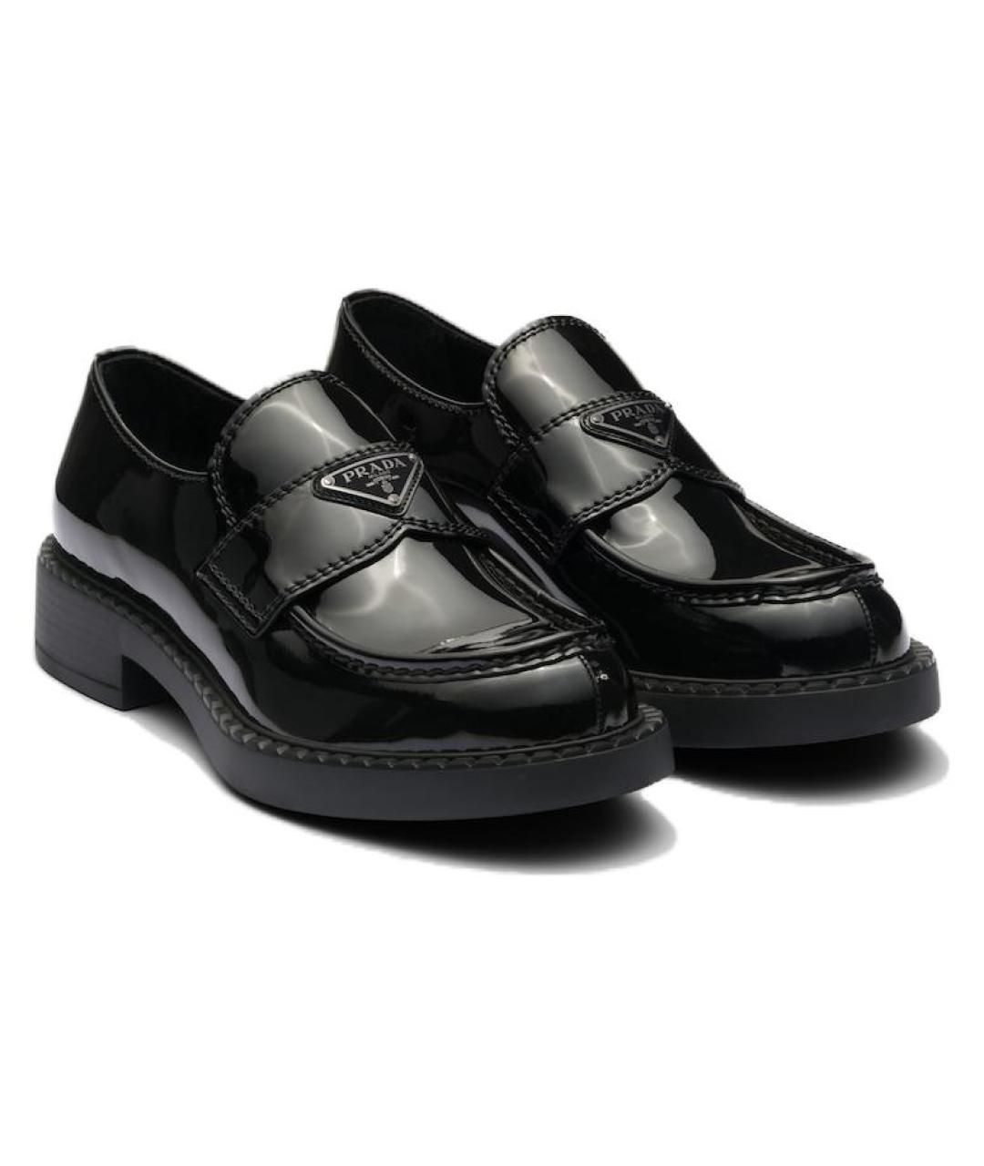 PRADA Черные кожаные лоферы, фото 4