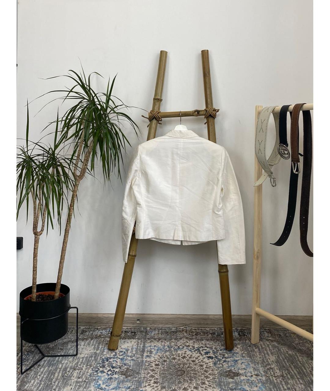 VERSACE JEANS COUTURE Белый шелковый жакет/пиджак, фото 8