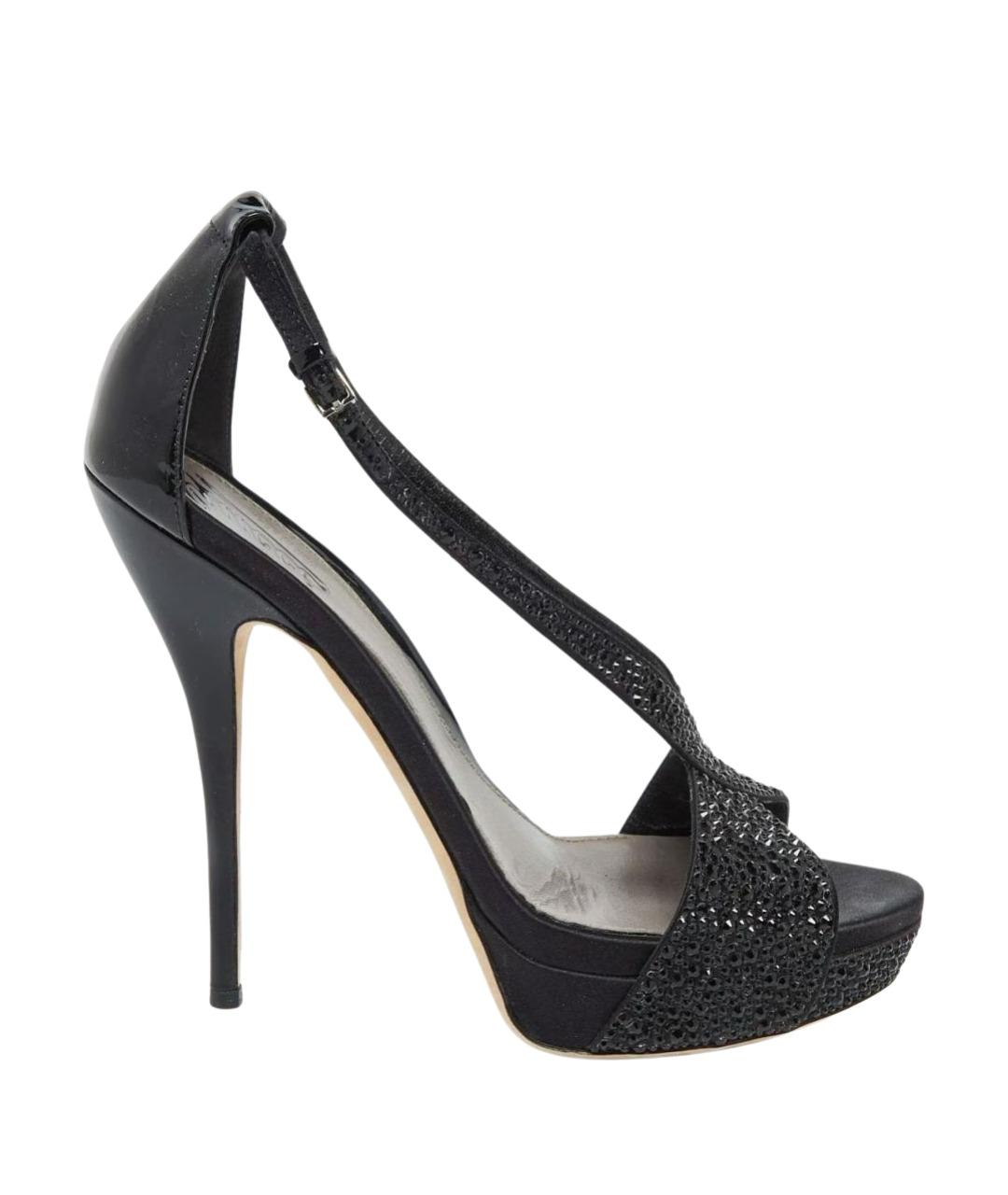 GUCCI Черные босоножки из лакированной кожи, фото 1