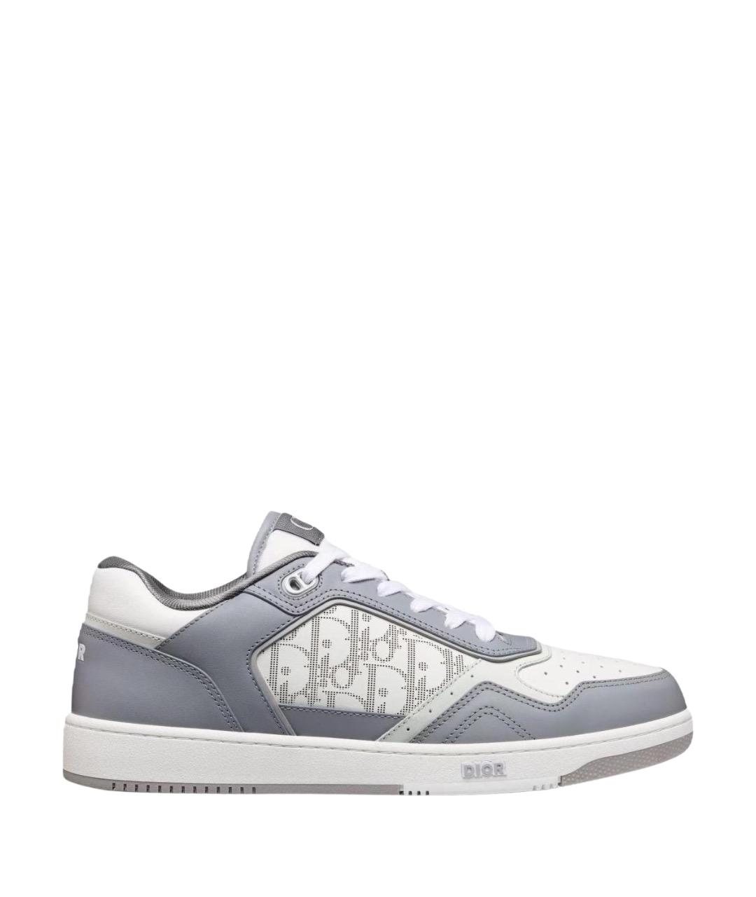 CHRISTIAN DIOR Серые кожаные низкие кроссовки / кеды, фото 1