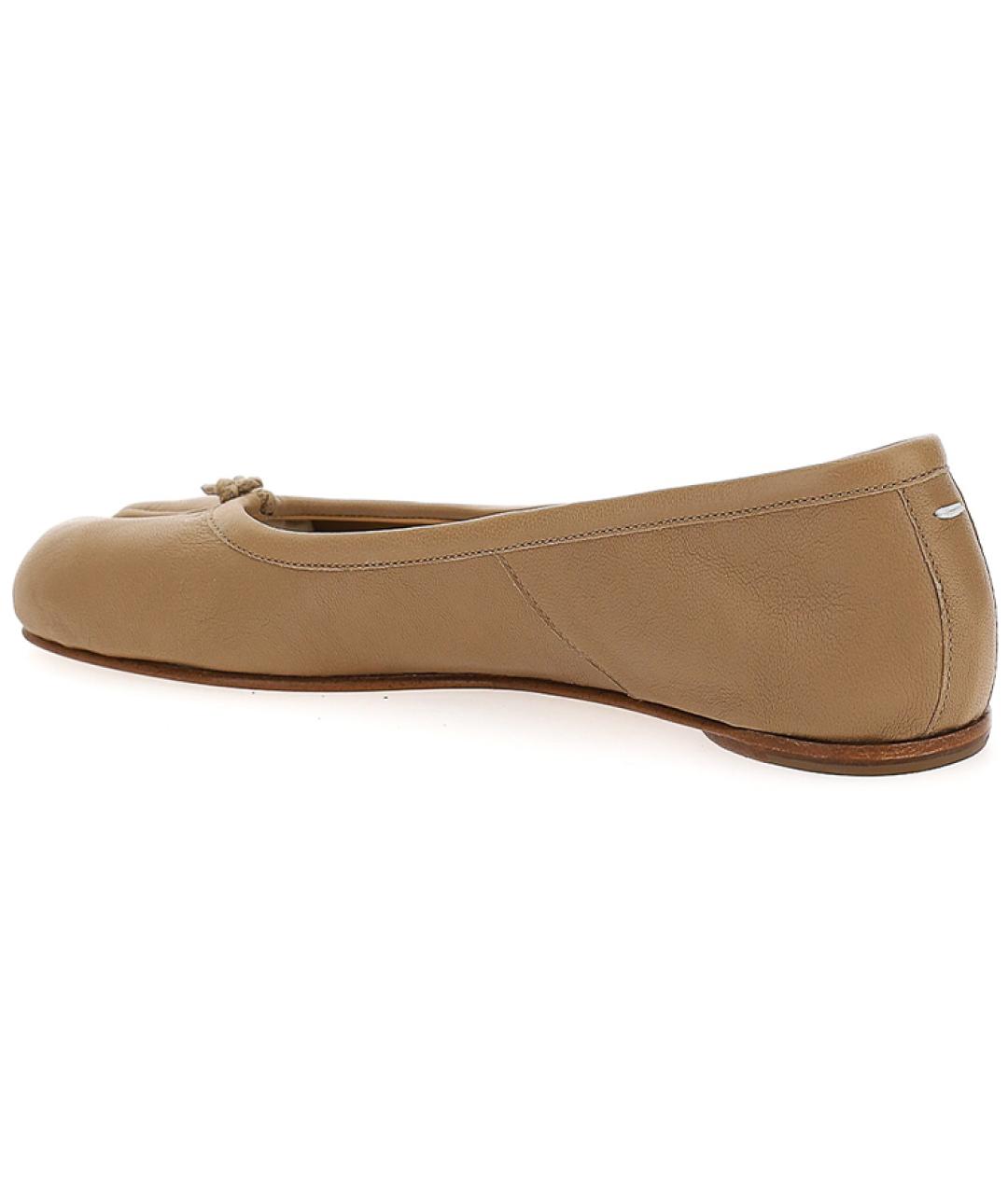 MAISON MARGIELA Коричневые кожаные балетки, фото 4