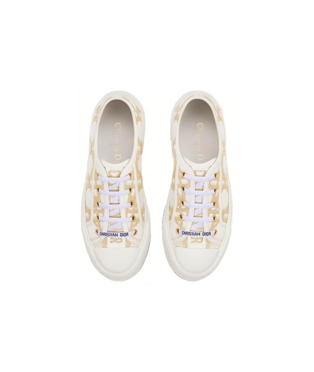 CHRISTIAN DIOR Белые текстильные кеды, фото 4
