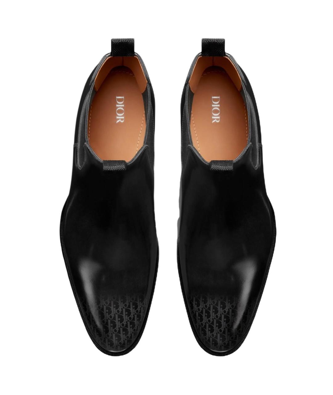 CHRISTIAN DIOR Черные кожаные низкие ботинки, фото 5