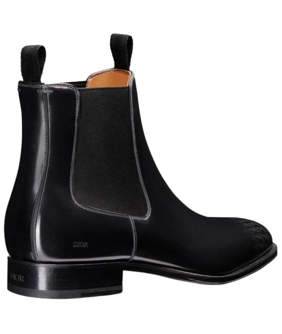 CHRISTIAN DIOR Черные кожаные низкие ботинки, фото 4