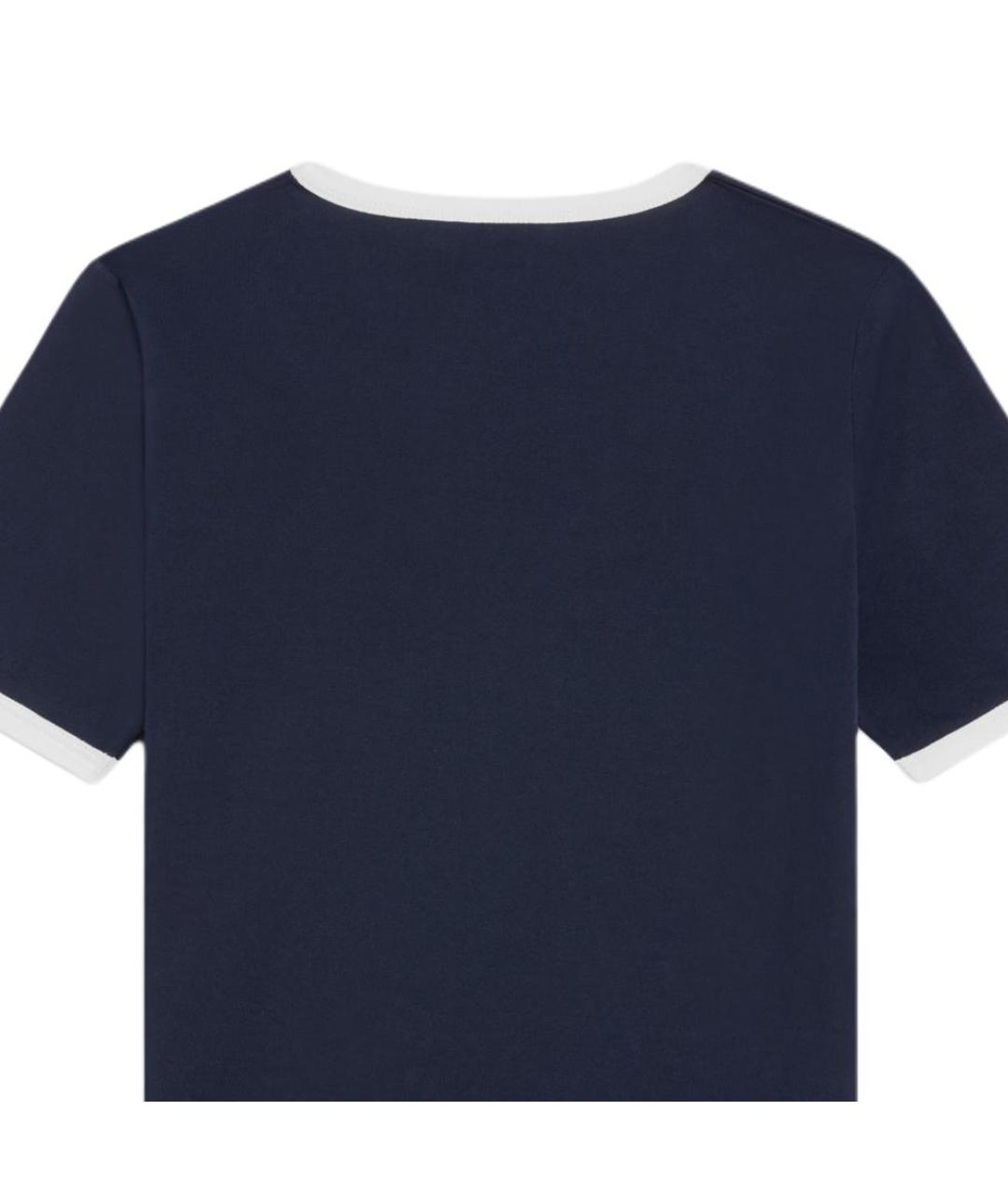 CELINE Темно-синяя хлопковая футболка, фото 8
