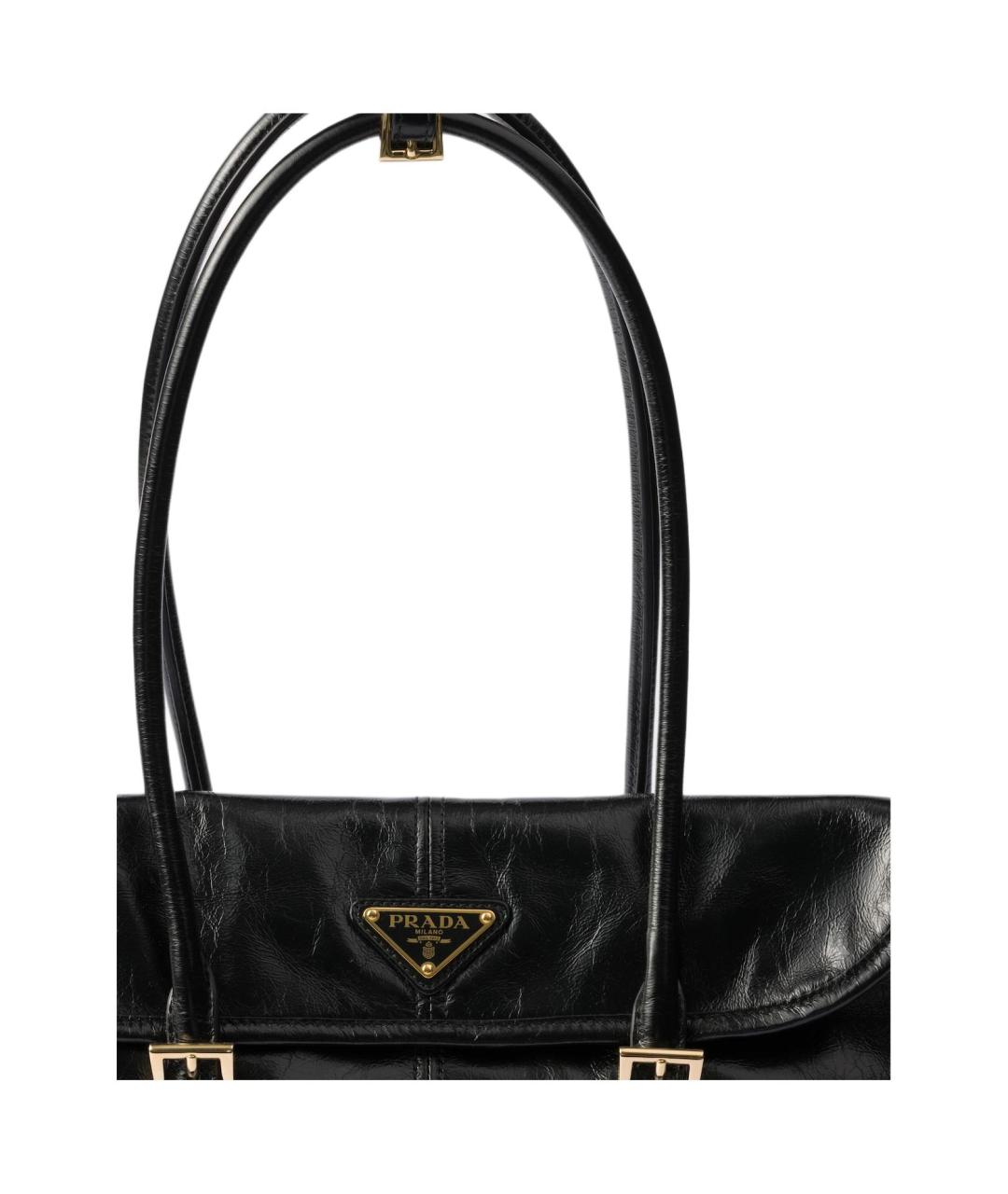 PRADA Черная кожаная сумка через плечо, фото 6