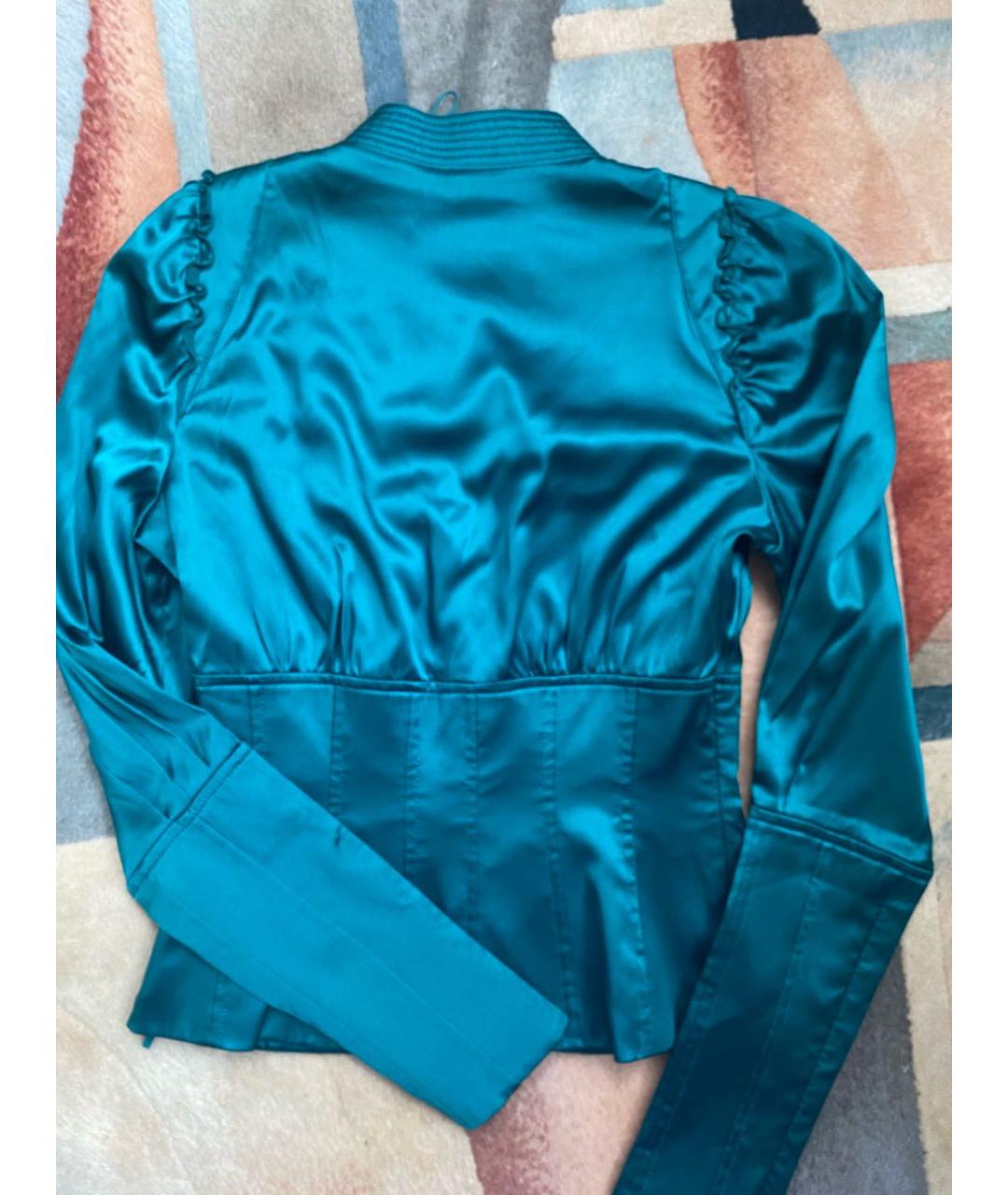 HUGO BOSS Зеленая шелковая блузы, фото 2