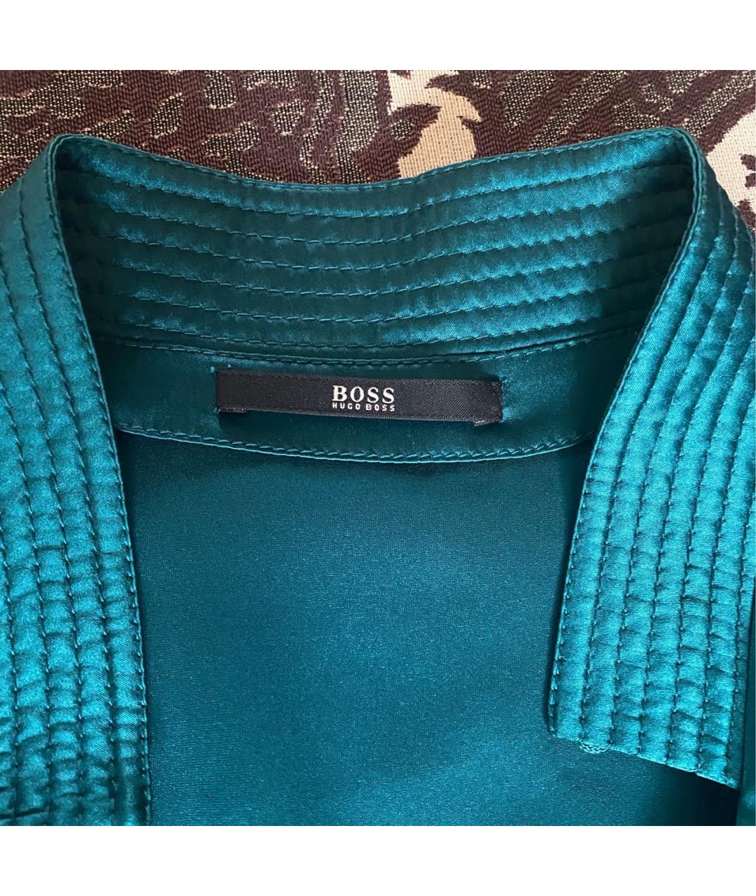 HUGO BOSS Зеленая шелковая блузы, фото 3