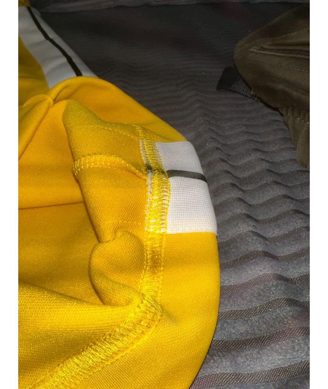PALM ANGELS Желтые хлопко-эластановые шорты, фото 4