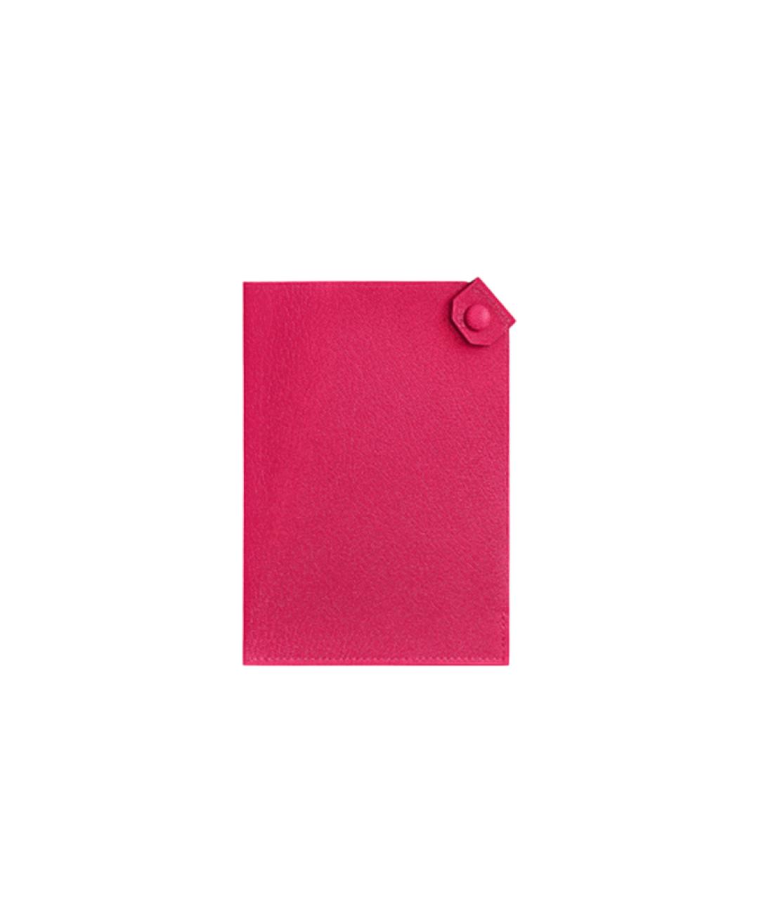 HERMES Розовый кожаный кошелек, фото 1