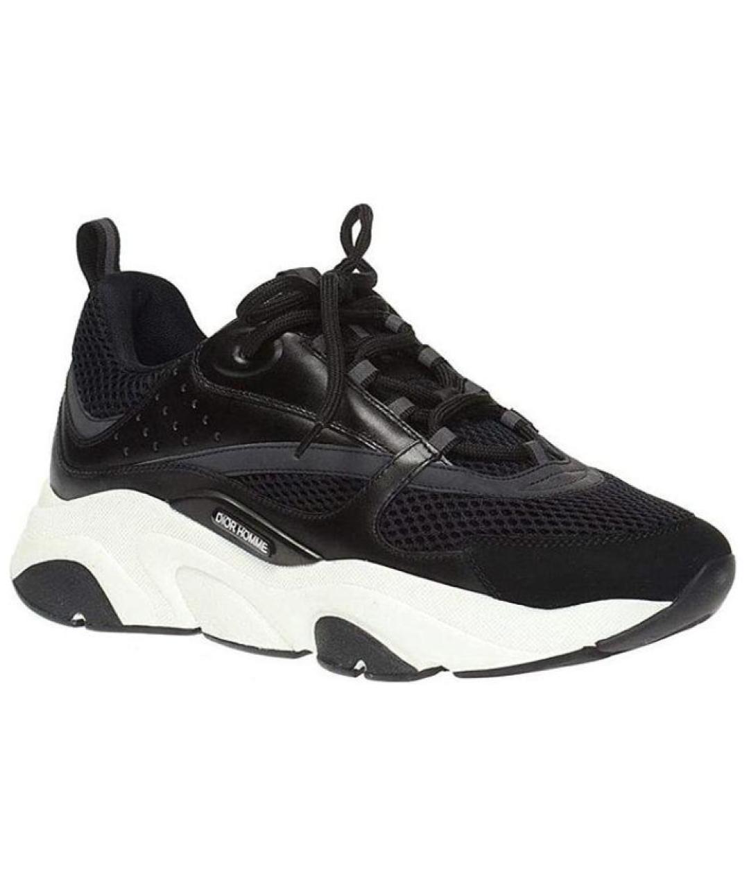 CHRISTIAN DIOR Черные кожаные высокие кроссовки / кеды, фото 3