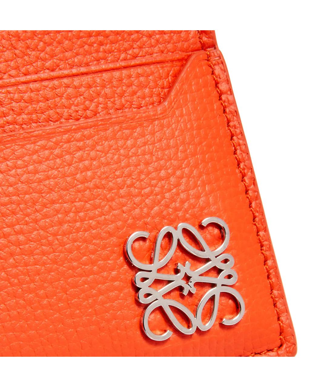 LOEWE Оранжевый кожаный кардхолдер, фото 4