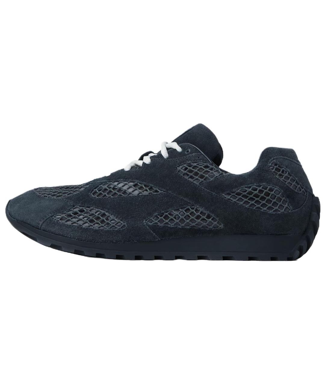 BOTTEGA VENETA Синие замшевые низкие кроссовки / кеды, фото 7